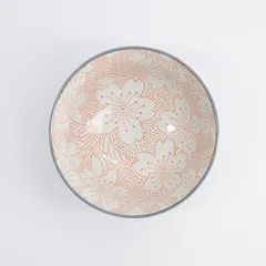 Салатник «Дот Сакура» фарфор 0,5л D=148,H=68мм красный,серый, изображение 4