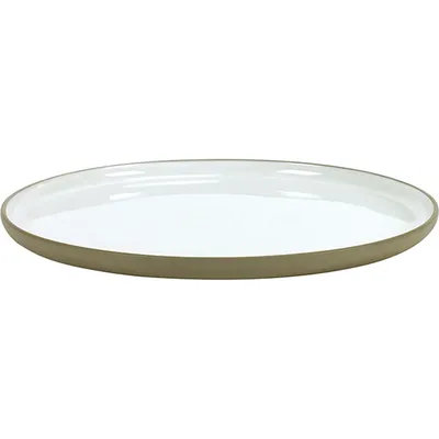Тарелка «Даск» керамика D=24,H=1см белый,серый, изображение 3