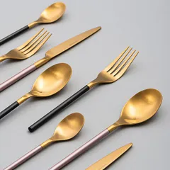 Вилка столовая «Дистрикт Пинк Голд Мэтт» сталь нерж. ,L=200,B=26мм золотой,розов., изображение 4