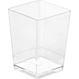 Креманка квадратная набор[12шт] полистир.пищ. 120мл ,H=7,L=5,B=5см прозр.