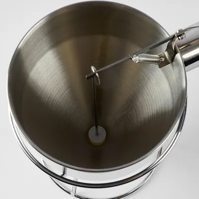 Воронка -дозатор кондит. с клапаном на подставке сталь нерж. D=13,5см металлич., изображение 2