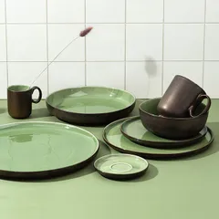 Тарелка «Сейдж» фарфор D=27см зелен.,бронз., изображение 4