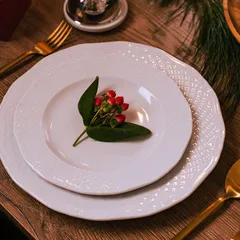 Тарелка «Афродита» мелкая фарфор D=21,H=2см белый, изображение 2