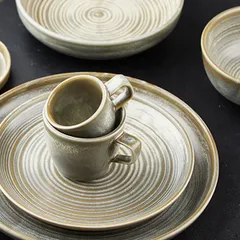 Чашка кофейная «Агава» фарфор 100мл D=65,H=62мм матовый,зелен., изображение 3