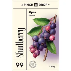 Сироп «Ирга» Pinch&Drop стекло 1л D=85,H=330мм, изображение 3