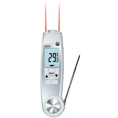 Infrared thermometer with probe