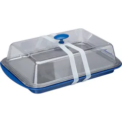 Поднос фуршетный с крышкой и охладительным элементом полистирол,сталь нерж. ,H=14,L=43,B=29см, изображение 4