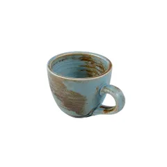 Чашка кофейная «Корал» для арт. 64828 фарфор 80мл D=64,H=53мм коричнев.,бирюз.