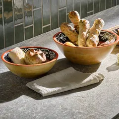 Салатник «Манго» дерево 1,1л D=240,H=75мм красный,коричнев., изображение 4