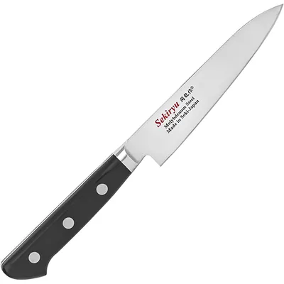 Нож кухонный «Осака» односторонняя заточк сталь нерж.,полиоксиметилен ,L=23,5/12см, Материал: Сталь нержавеющая, Длина (мм): 235, Длина вторая (мм): 120