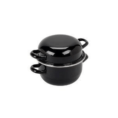 Set of pans for mussels[2pcs] enamel steel 1.5l D=18,H=15cm black