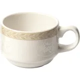 Чашка кофейная «Антуанетт» фарфор 85мл D=60,H=45,L=85мм белый,олив.