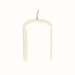 Candle column[4pcs] D=4,H=6cm white