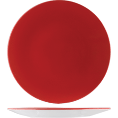 Plate “Firenza Red Contour”  porcelain  D=255, H=28mm  red, white