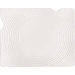 Rectangular handmade dish  porcelain ,H=20,L=287,B=230mm white