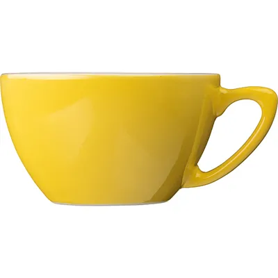 Чашка кофейная «Пур-Амор» фарфор 200мл D=97/50,H=60,L=125мм желт.,белый, изображение 8
