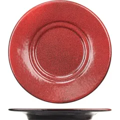 Universal saucer “Milky Way red”  porcelain  D=15.5 cm  red, black