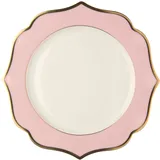Тарелка «Ионика» подстановочная фарфор D=30,5см белый,розов.