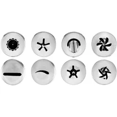 Набор кондитерских насадок[8шт] сталь нерж. D=18,H=30,L=115,B=60мм металлич.