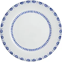 Plate porcelain D=27cm white,blue