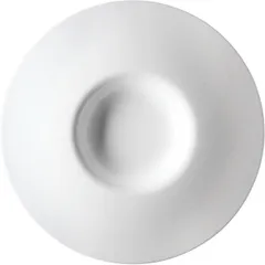 Plate with edge porcelain D=30cm white