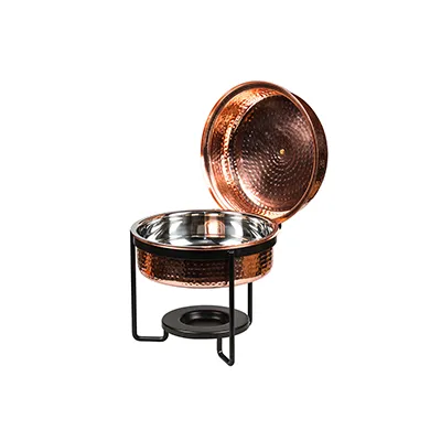 Чафиндиш (мармит) с медным покрытием 3 л + подставка, нержавейка, P.L. Proff Cuisine