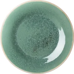 Plate “Erboso Reativo”  porcelain  D=20, H=2cm  turquoise, beige.