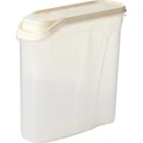Емкость для сыпучих продуктов с крышкой полипроп. 2л ,H=210,L=220,B=75мм прозр.,бежев.