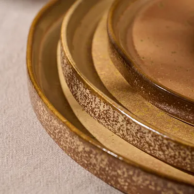 Тарелка «Эггшелл Нейчер» с бортом фарфор D=270,H=23мм коричнев., изображение 5