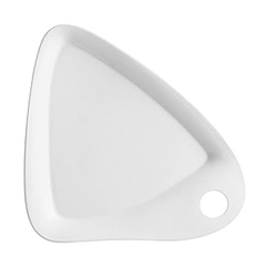 Plate “Karakter” triangular  porcelain  white