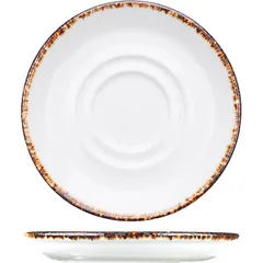 Saucer “Brown Dapple”  porcelain  D=11.5 cm  white, brown.