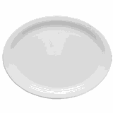 Блюдо «Америка» овальное фарфор ,H=55,L=350,B=255мм белый