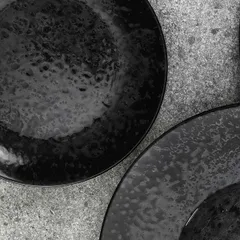 Тарелка «Нанокрем Блэк» мелкая фарфор D=230,H=25мм черный, изображение 3