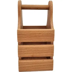 Подставка для мельниц для специй бук ,H=20,L=10,B=10см св. дерево, изображение 3