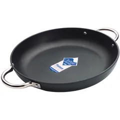 Frying pan 2 handles  cast aluminum, teflon  D=36, H=6, B=46 cm  black