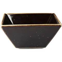 Salad bowl “Buffet” square  porcelain , L=9, B=9cm  brown.