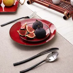 Тарелка «Джаспер» мелкая фарфор D=177,H=23мм красный, изображение 3