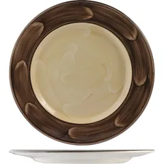 “Peppercorn” serving plate  porcelain  D=300, H=23mm  brown, beige.