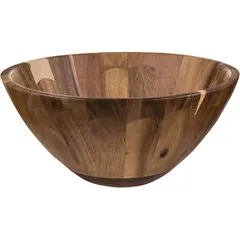 Acacia salad bowl wood D=30,H=18cm brown.