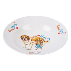 Тарелка глубокая «Мой любимый пес» детская фарфор 230мл D=20см, изображение 2