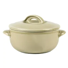 Baking pot “Watercolor” Classic  porcelain  350ml  D=145/115, H=53mm  beige.