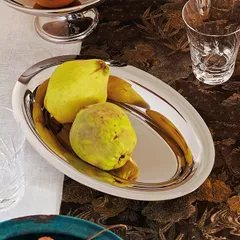 Блюдо сервировочное «Элит» для хлеба овальное сталь нерж. ,L=24,B=15см серебрист., изображение 3