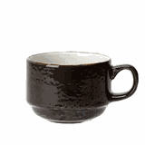 Чашка чайная «Крафт Грей» фарфор 285мл D=90,H=65мм серый,коричный