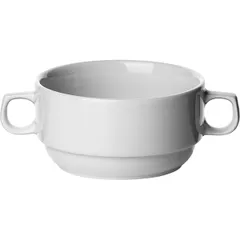Чашка бульонная «Прага» фарфор 330мл D=10,H=6,L=14,B=10см белый