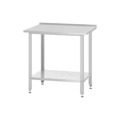 Стол производственный «Base» с бортом сталь нерж.,сталь оцинк. ,H=86,L=60,B=60см металлич.