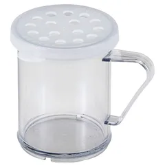 Container for seasonings with holes polycarbonate 300ml D=80,H=95mm clear, white