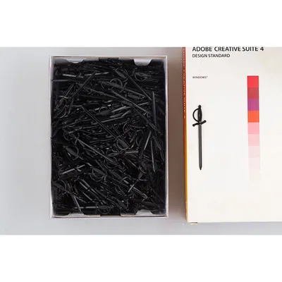 Шпажки для канапе «Меч»[500шт] пластик ,L=7см черный, изображение 2