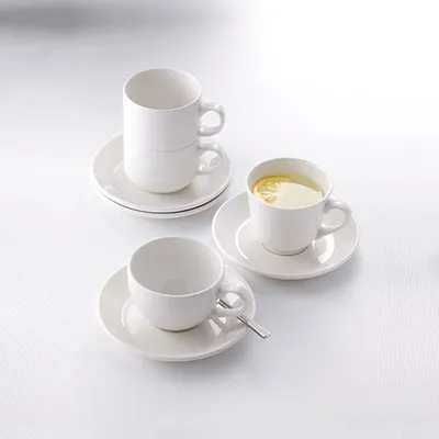 Чашка чайная «Монако» фарфор 170мл D=8,H=6см белый, изображение 4