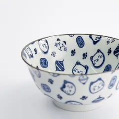Салатник «Кэт Нэко» фарфор 0,5л D=15,H=7см белый,синий, изображение 2