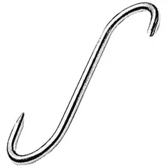 Hook for meat up to 70 kg  stainless steel , L=180, B=55mm  metal.